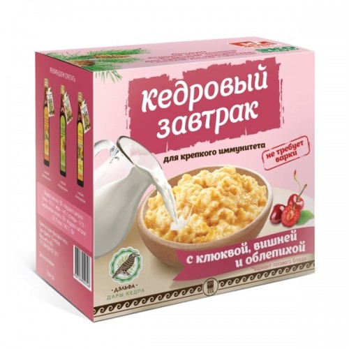 Купить Завтрак кедровый для крепкого иммунитета с клюквой, вишней и облепихой  г. Ярославль  