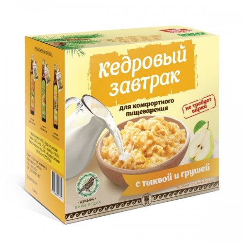 Завтрак кедровый для комфортного пищеварения с тыквой и грушей  г. Ярославль  